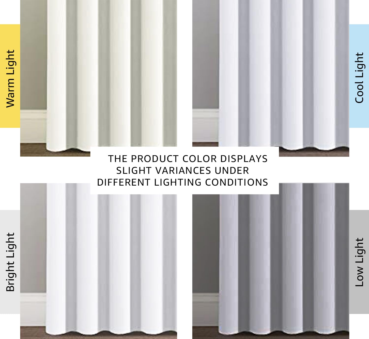 Amazon.com: H.VERSAILTEX Patio White Curtains 100x84 Inches for